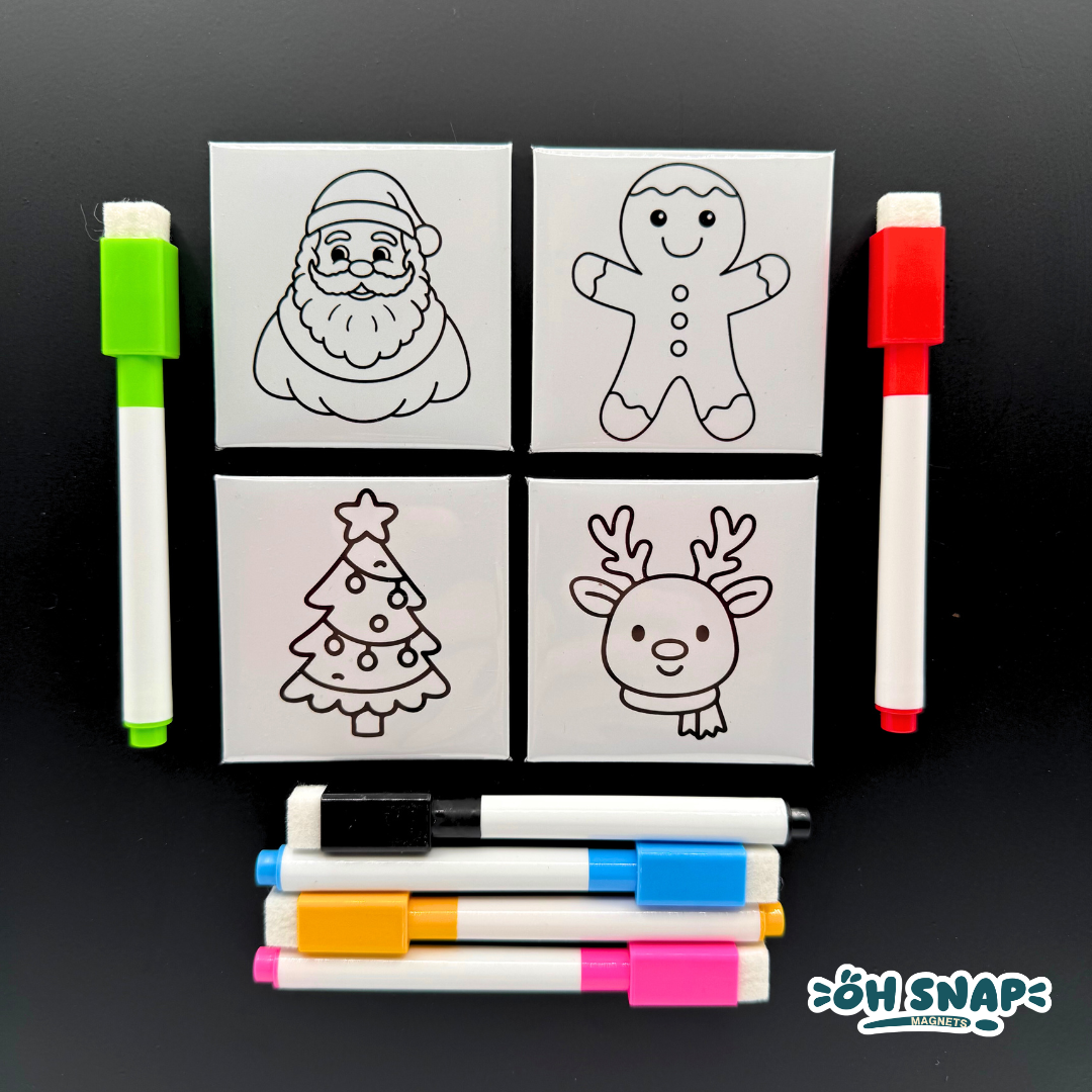 Coloring Magnet Kits: Holiday Edition